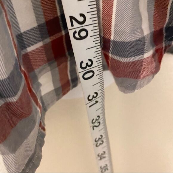 Columbia mens Burgundy gray 100% cotton plaid Long Sleeve button up Shirt-4X - Picture 6 of 9